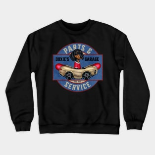 Dachshund's Garage Crewneck Sweatshirt